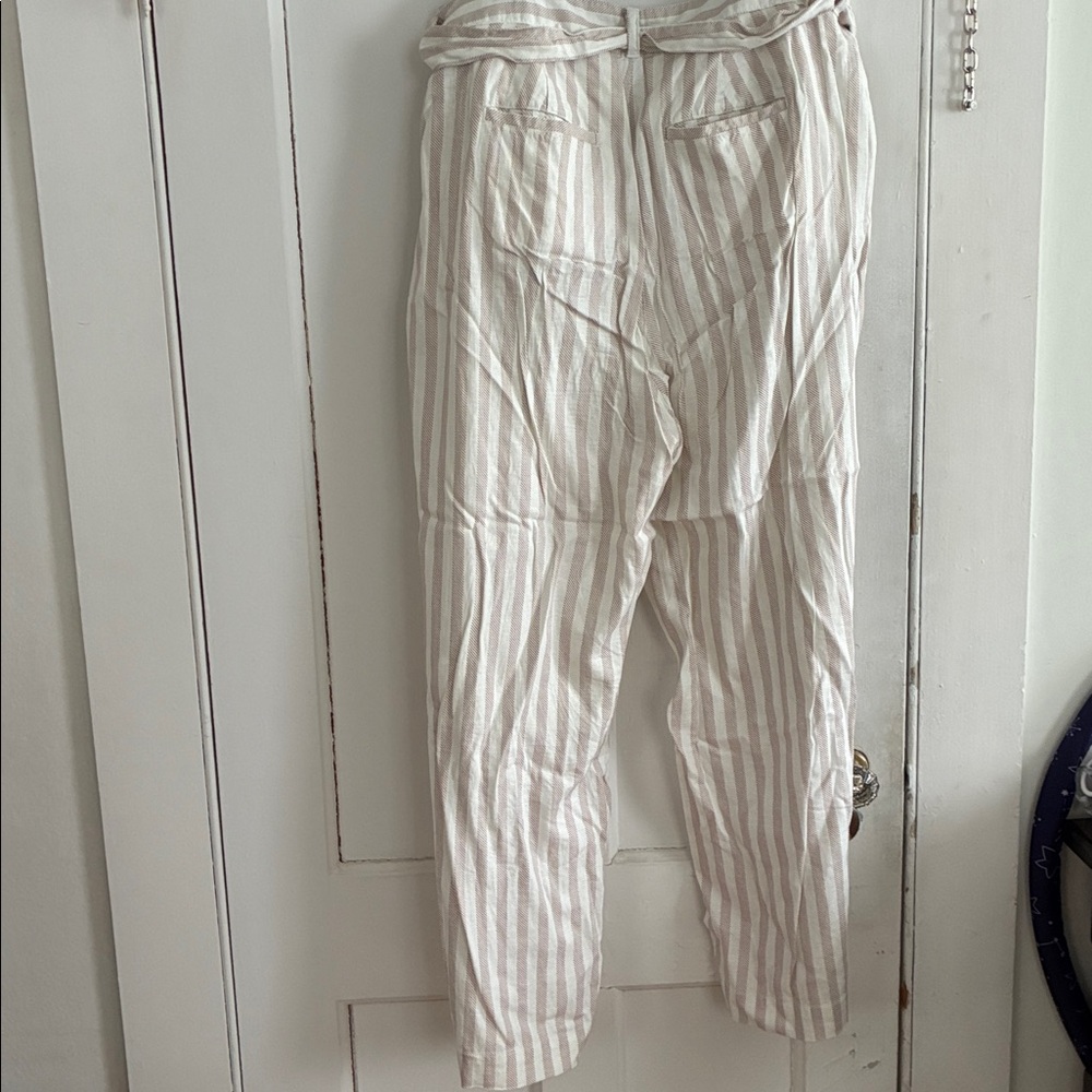 Torrid Beige and White Striped Pants - Picture 5 of 5